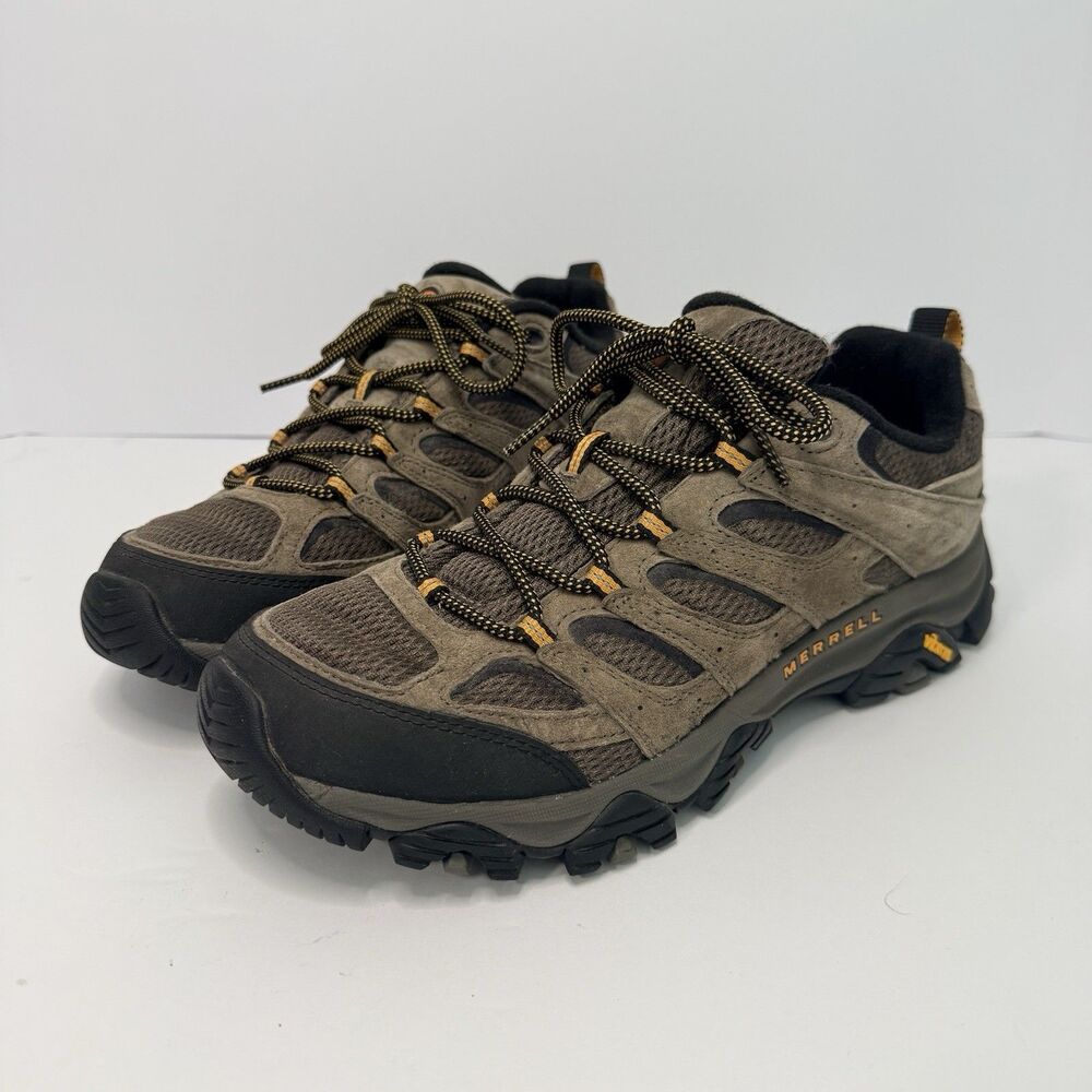 Merrell Moab 3 Low Waterproof Shoes Mens 9.5 Tan Suede Trail Hiking | USED ONCE